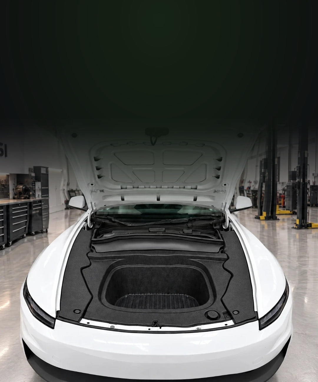 TESSI Greenline Premium Frunk im Model Y Standard (Juniper), Frunk geöffnet
