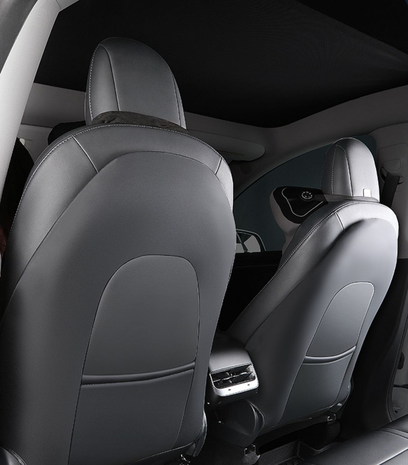 Kunstleder Rückenlehnen Trittschutz Set 2 Stück Tesla Model 3/Y