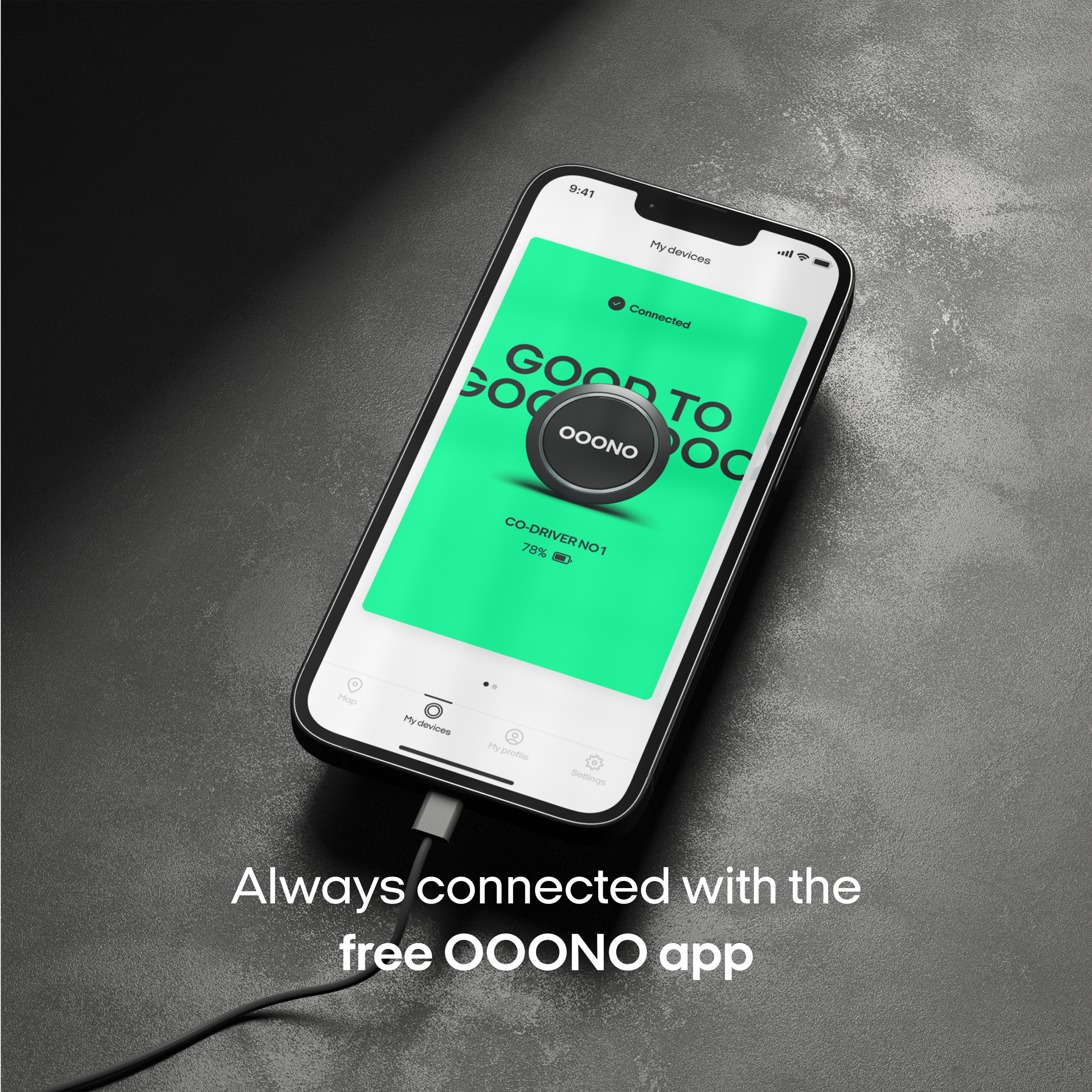 OOONO CO-Driver NO1: Warns of speed cameras and road hazards in real t
