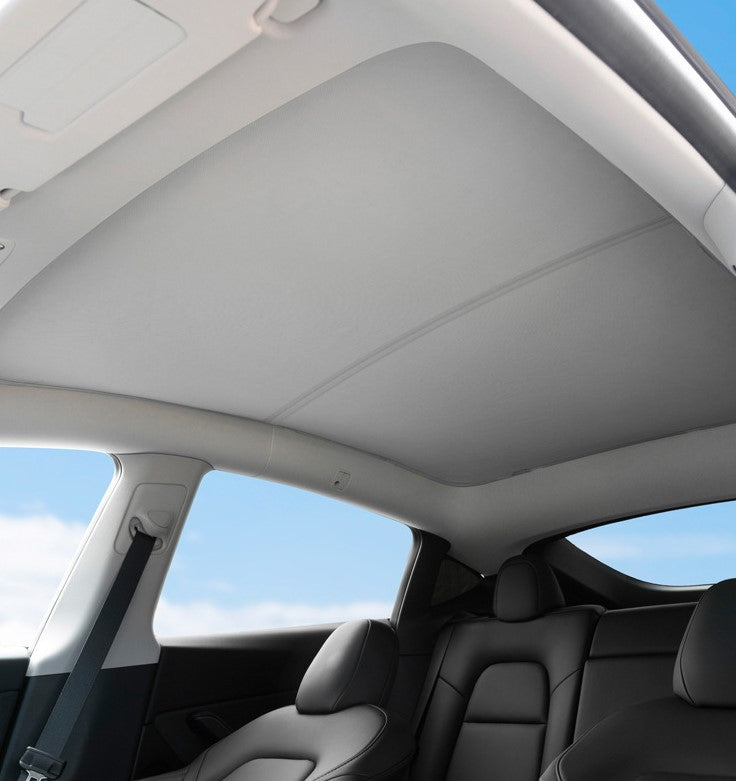 Exquisit für Tesla 2021-2022 Model 3 Model Y Front Rear Schiebedach  Segmentierte Sonnenblende Auto Wärmedämmung Sonnenschirm Dekoratives  Zubehör