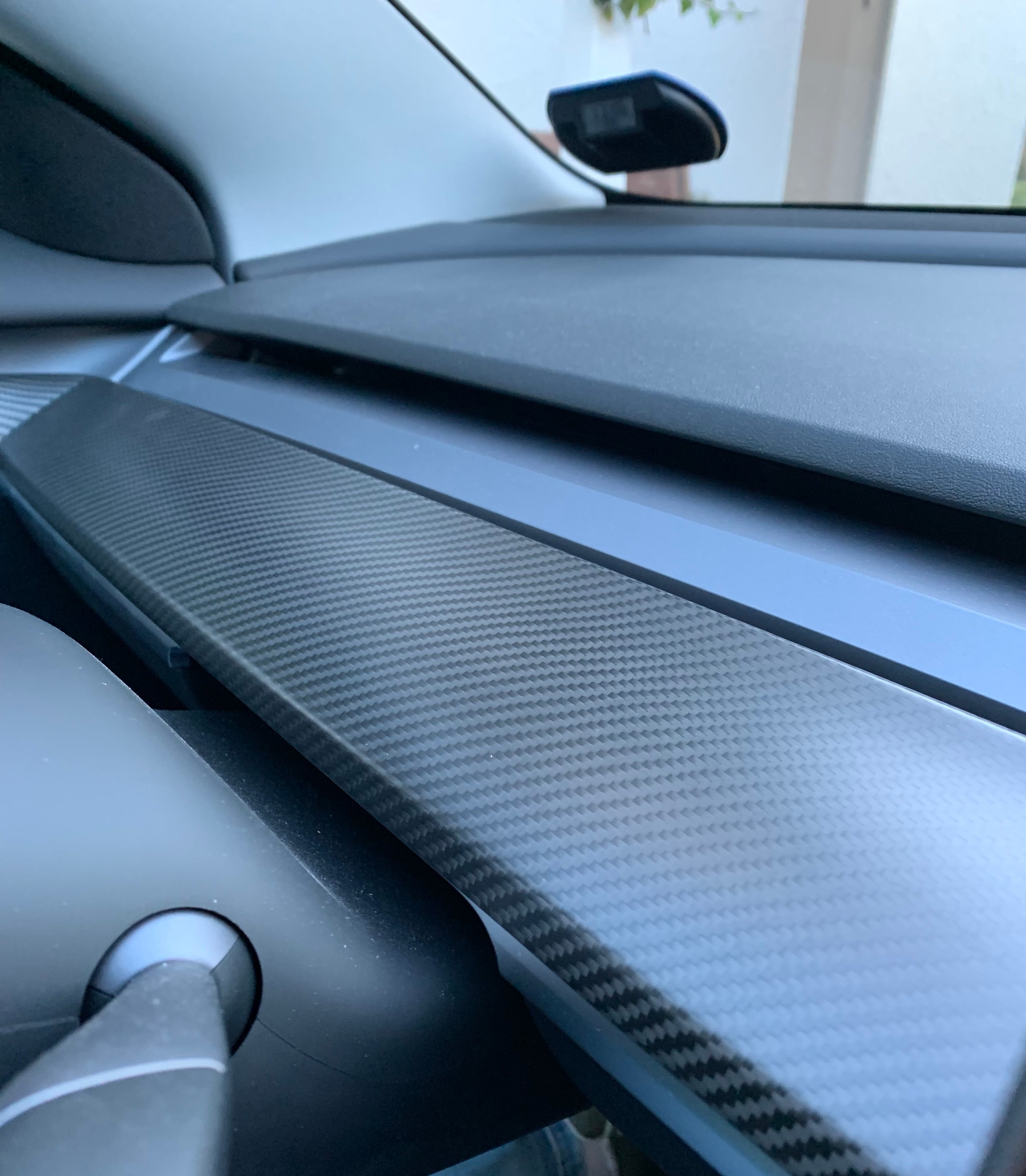 Cover de tableau de bord en fibre de carbone pour Tesla Model 3